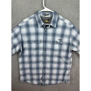 Eddie Bauer Shirt Mens Large Plaid Classic Fit Button Up Outdoor Hiking Casual